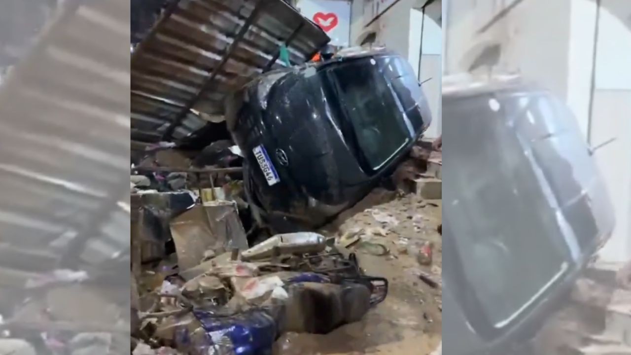 Desmoronamento durante chuva forte na Rocinha assusta moradores da região