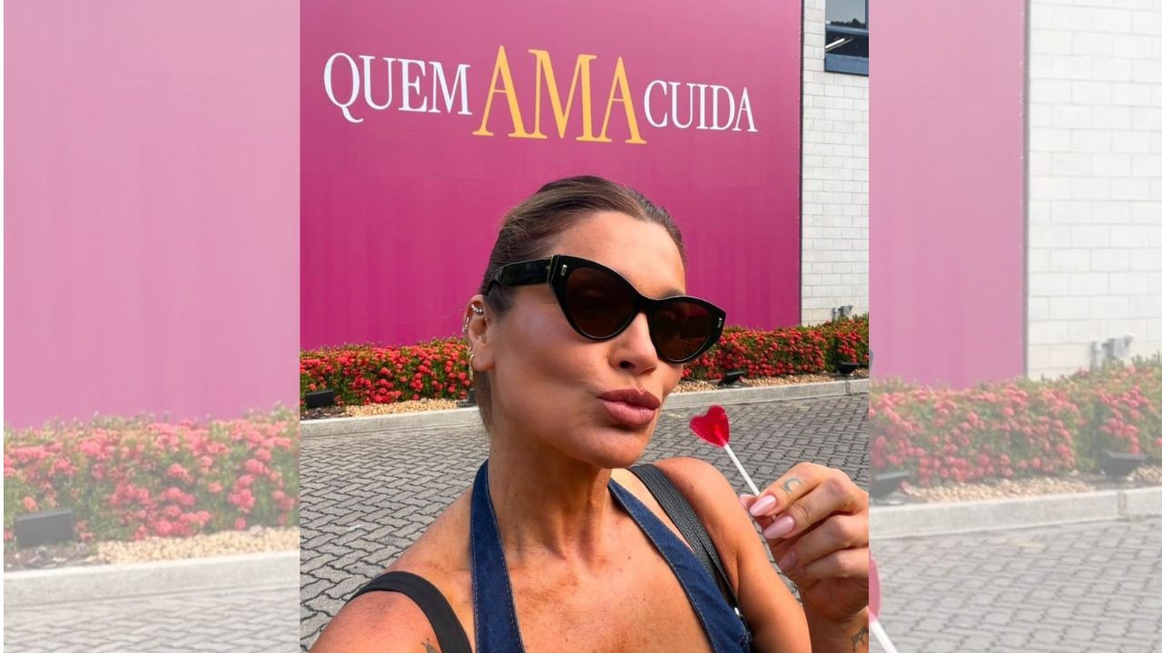 Clima bom! Flavia Alessandra compartilha fotos de bastidores de Quem Ama Cuida