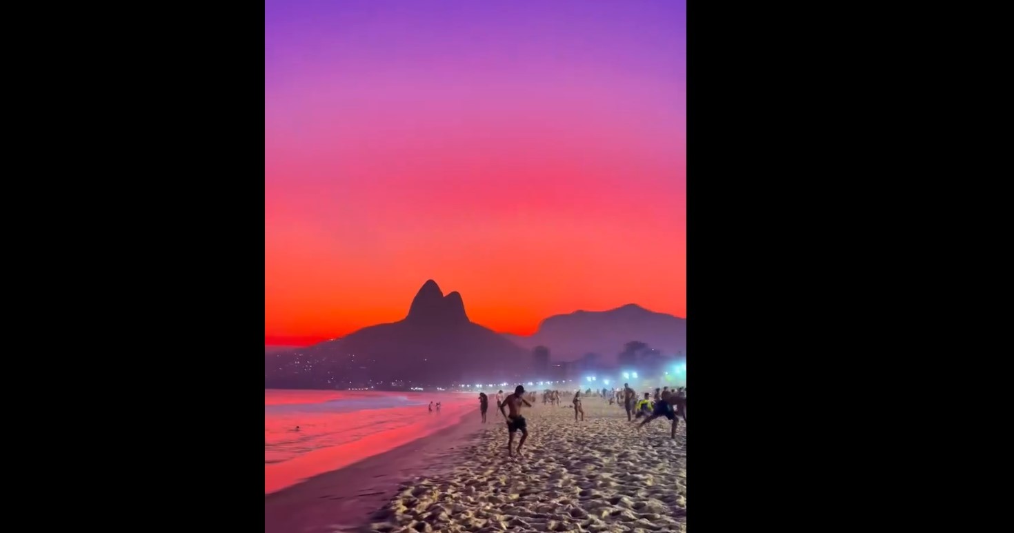 Ipanema na véspera da ventania: tem céu igual no mundo? (vídeo)